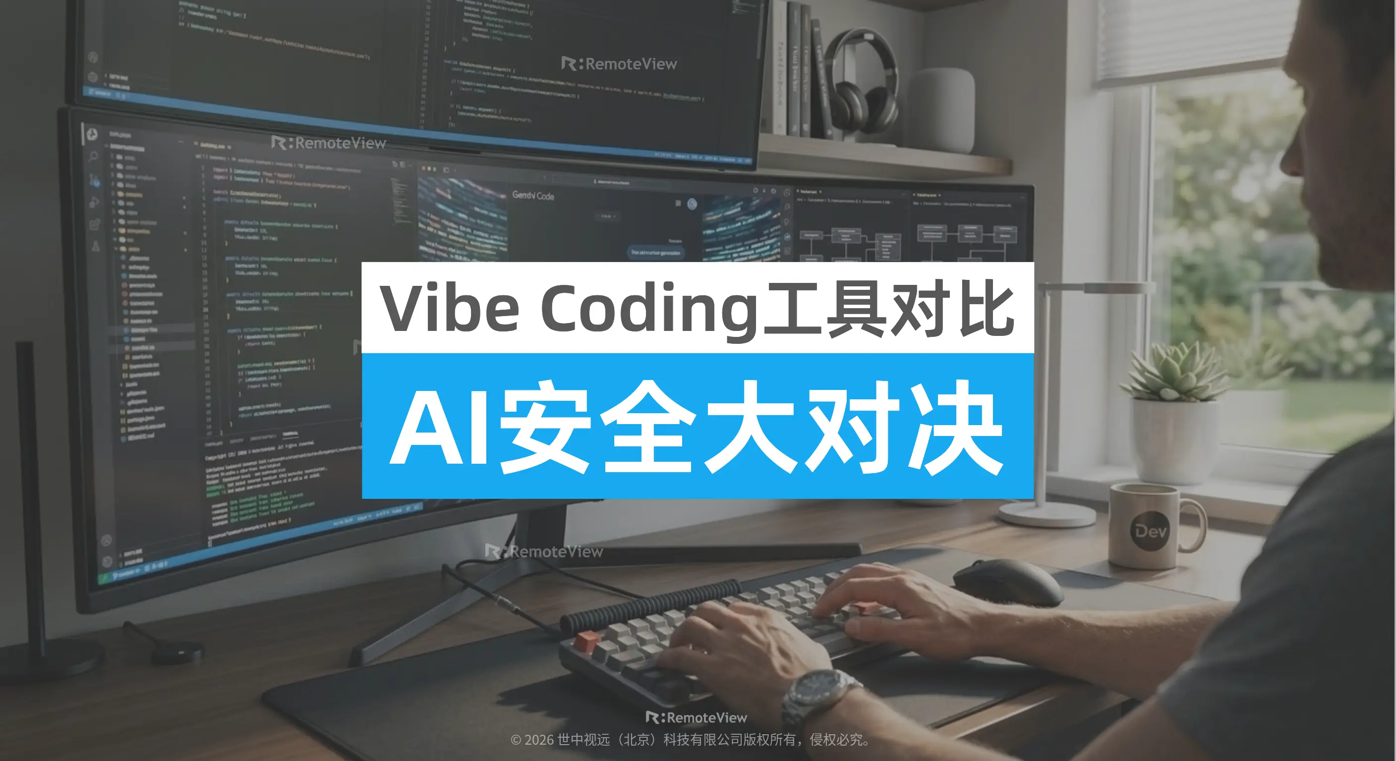 Vibe Coding主流工具安全性对比评测主图：AI智能体安全防线大对决